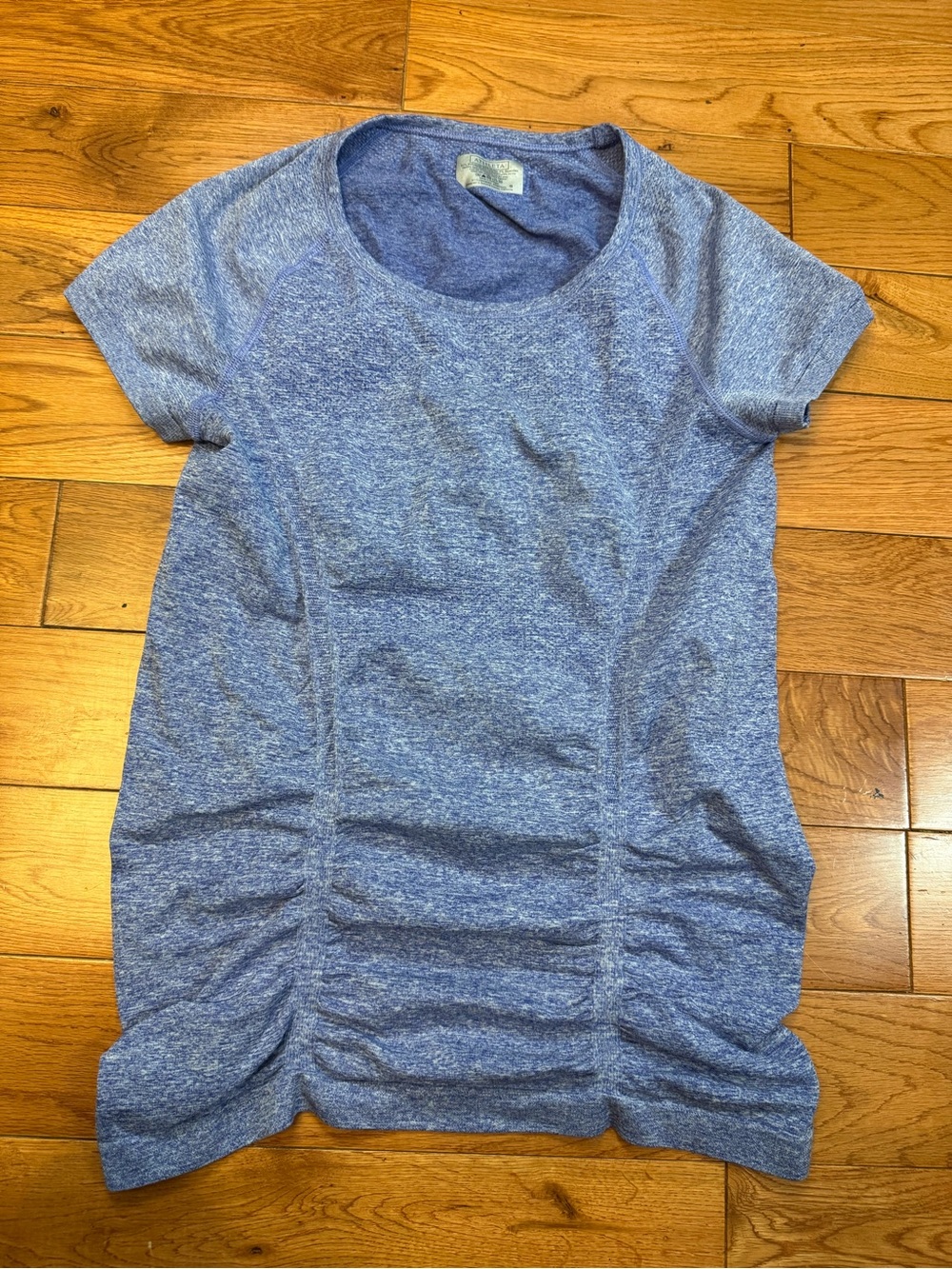 Athleta Fastest Track Seamless Short Sleeve Ruched Shirt
